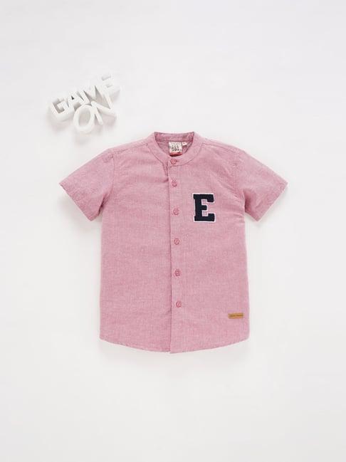 ed-a-mamma kids pink applique shirt