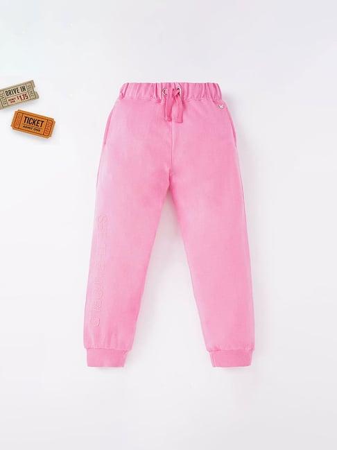 ed-a-mamma kids pink solid  joggers