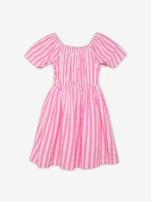 ed-a-mamma kids pink striped dress