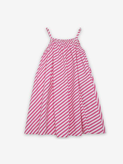 ed-a-mamma kids pink striped dress