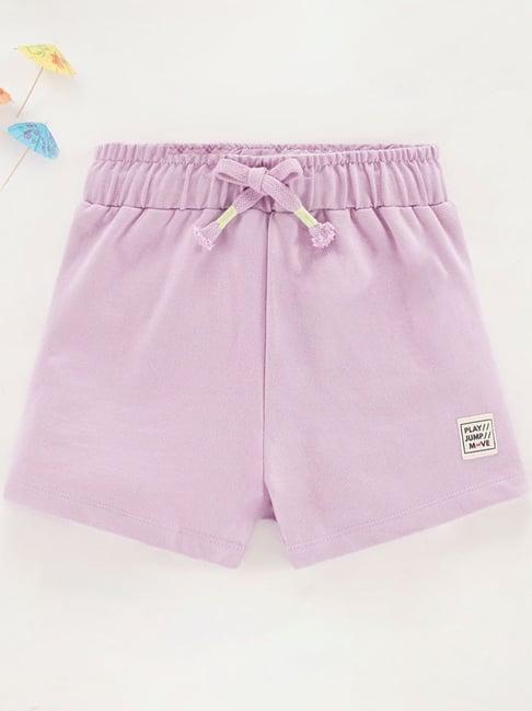 ed-a-mamma kids purple cotton regular fit shorts