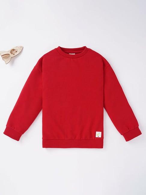 ed-a-mamma kids red solid  sweatshirt