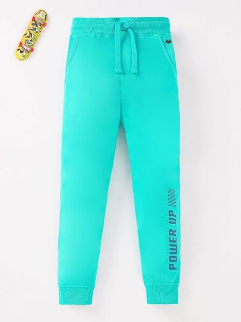ed-a-mamma kids turquoise solid joggers