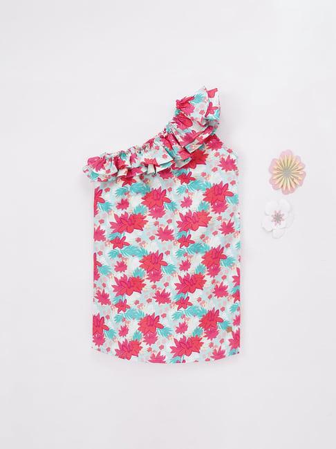 ed-a-mamma kids white floral print dress