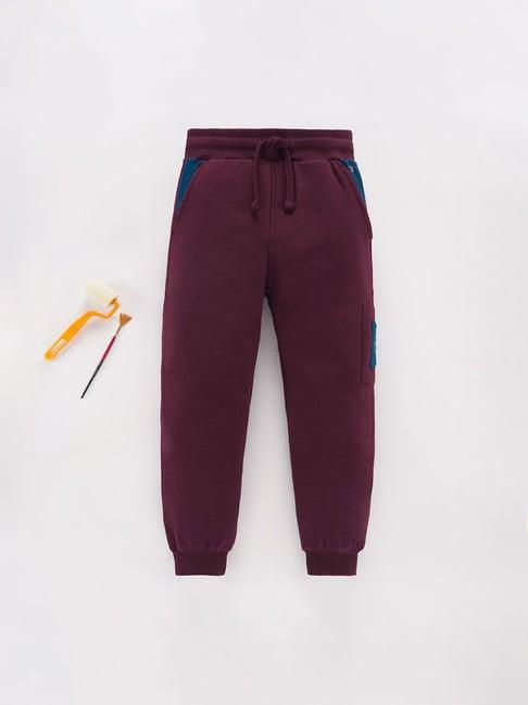 ed-a-mamma kids wine solid  joggers