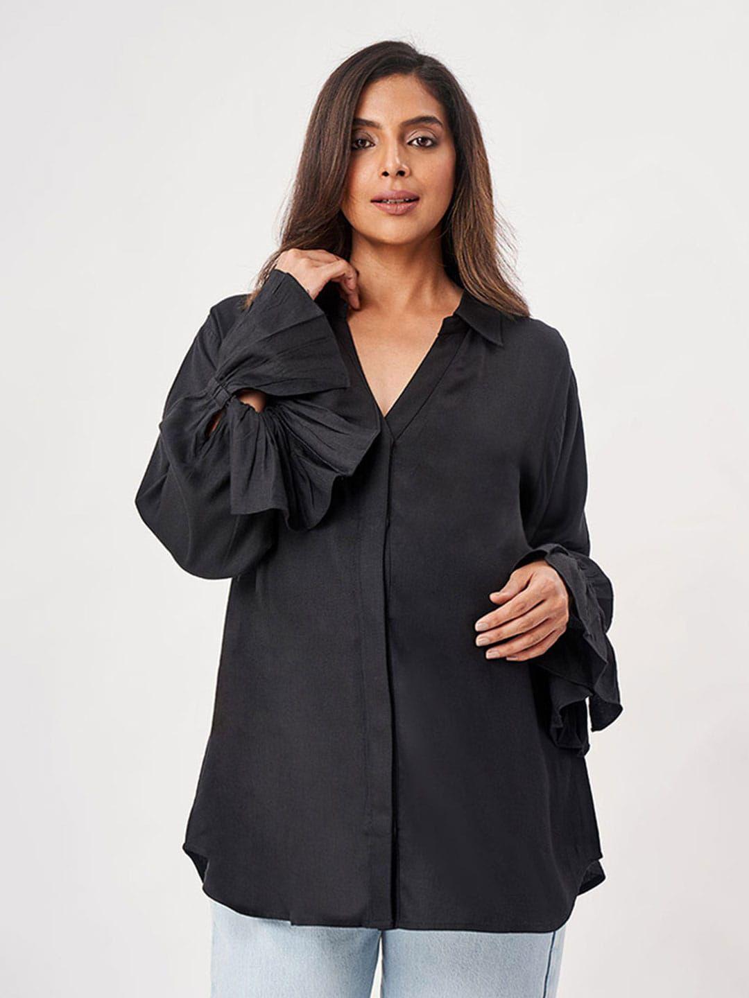 ed-a-mamma women boxy maternity shirt