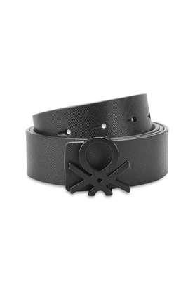 edgar leather men's casual reversible belt - black