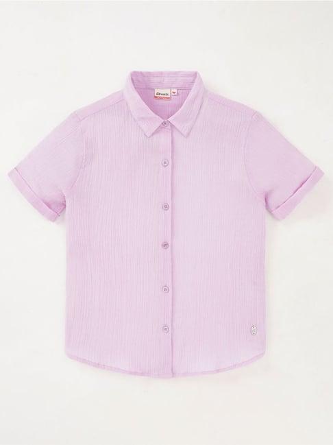 edheads kids purple cotton regular fit shirt