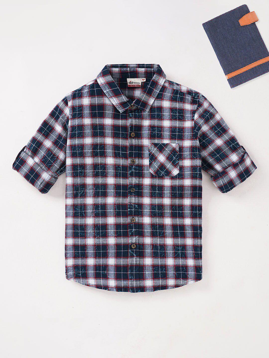 edheads boys tartan checks checked cotton casual shirt