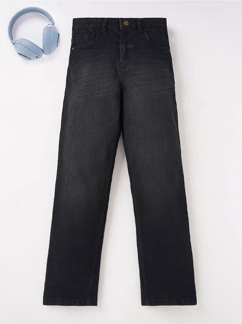 edheads kids black cotton regular fit jeans