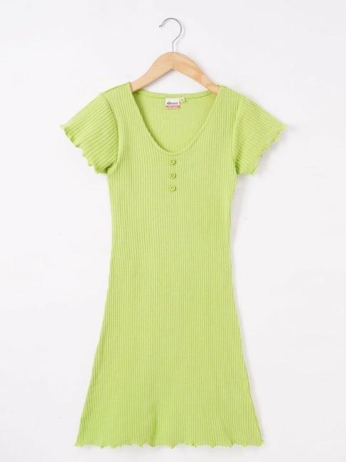edheads kids green cotton regular fit dress