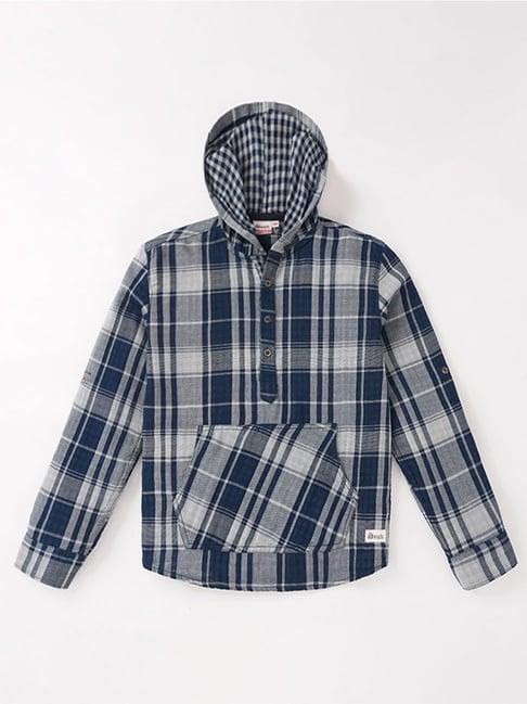 edheads kids multicolor cotton chequered full sleeves shirt