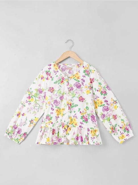 edheads kids multicolor floral print full sleeves top