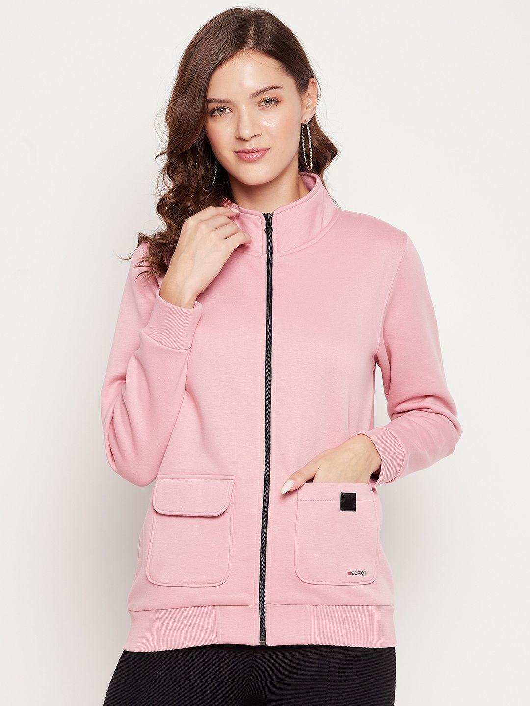 edrio women pink fleece sweatshirt