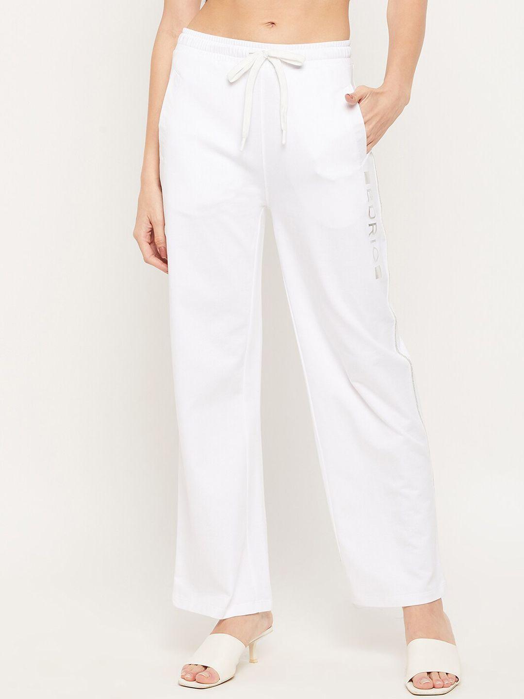 edrio women white high-rise trouser