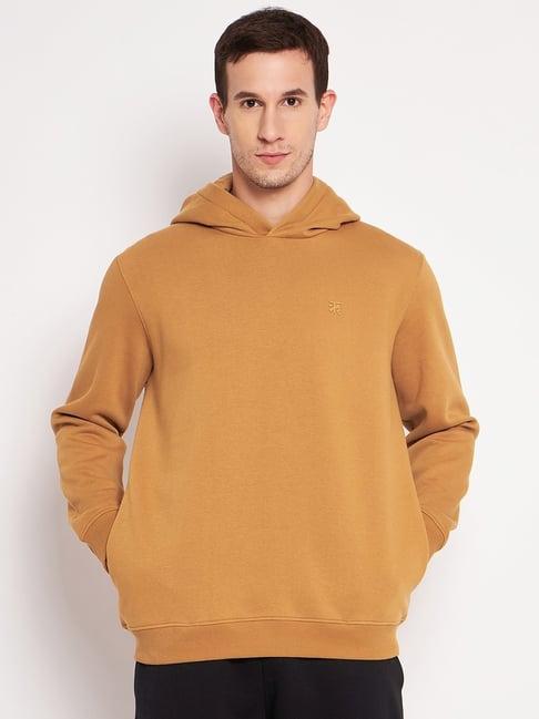 edrio almond relaxed fit hooded sweatshirt