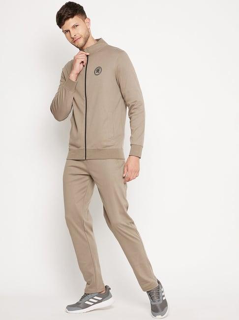 edrio beige regular fit tracksuit