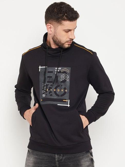 edrio black printed sweatshirt