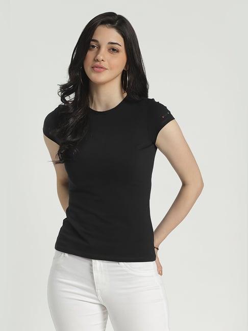 edrio black regular fit t-shirt