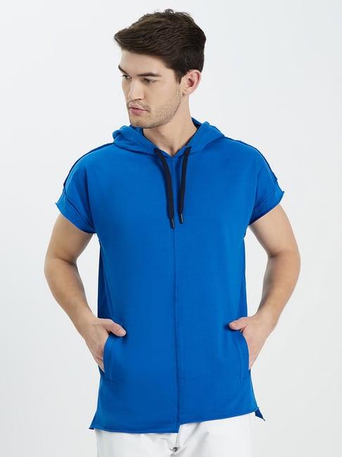 edrio blue hooded t-shirt