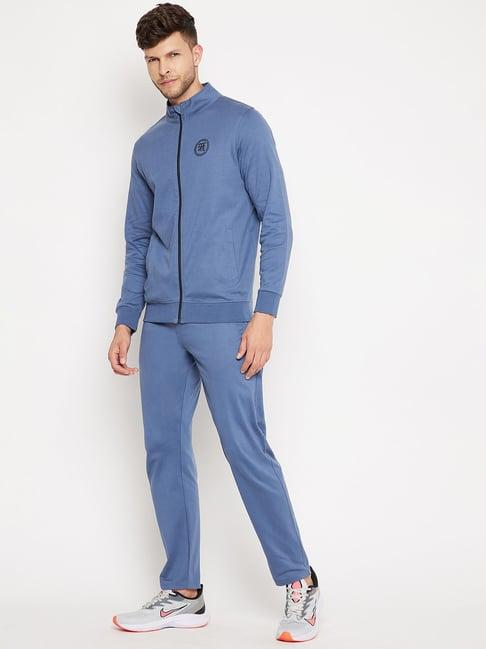 edrio blue regular fit tracksuit