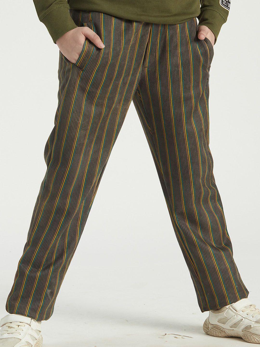 edrio boys striped cotton track pants
