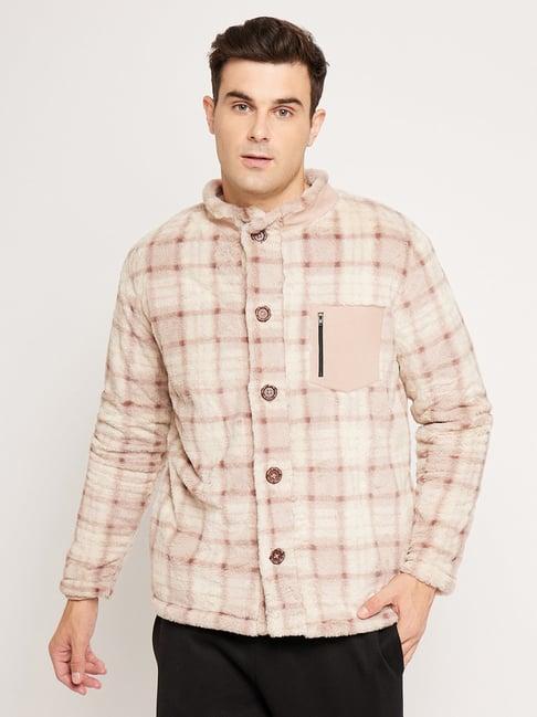 edrio coffee relaxed fit checks jacket