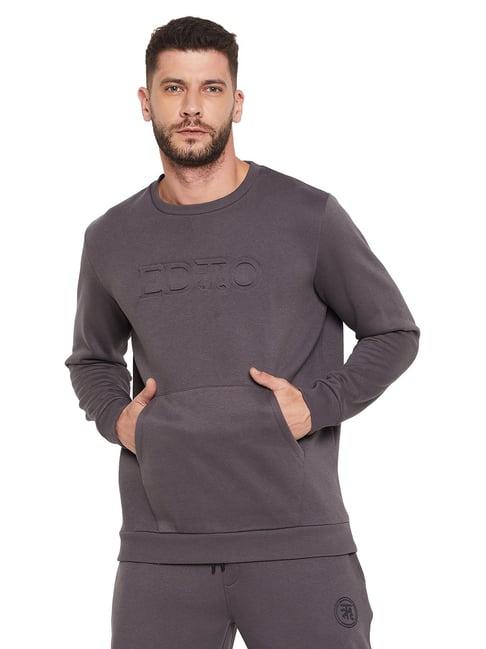 edrio dark grey regular fit sweatshirt