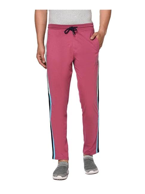 edrio dusty rose hybrid panelled detail trackpants