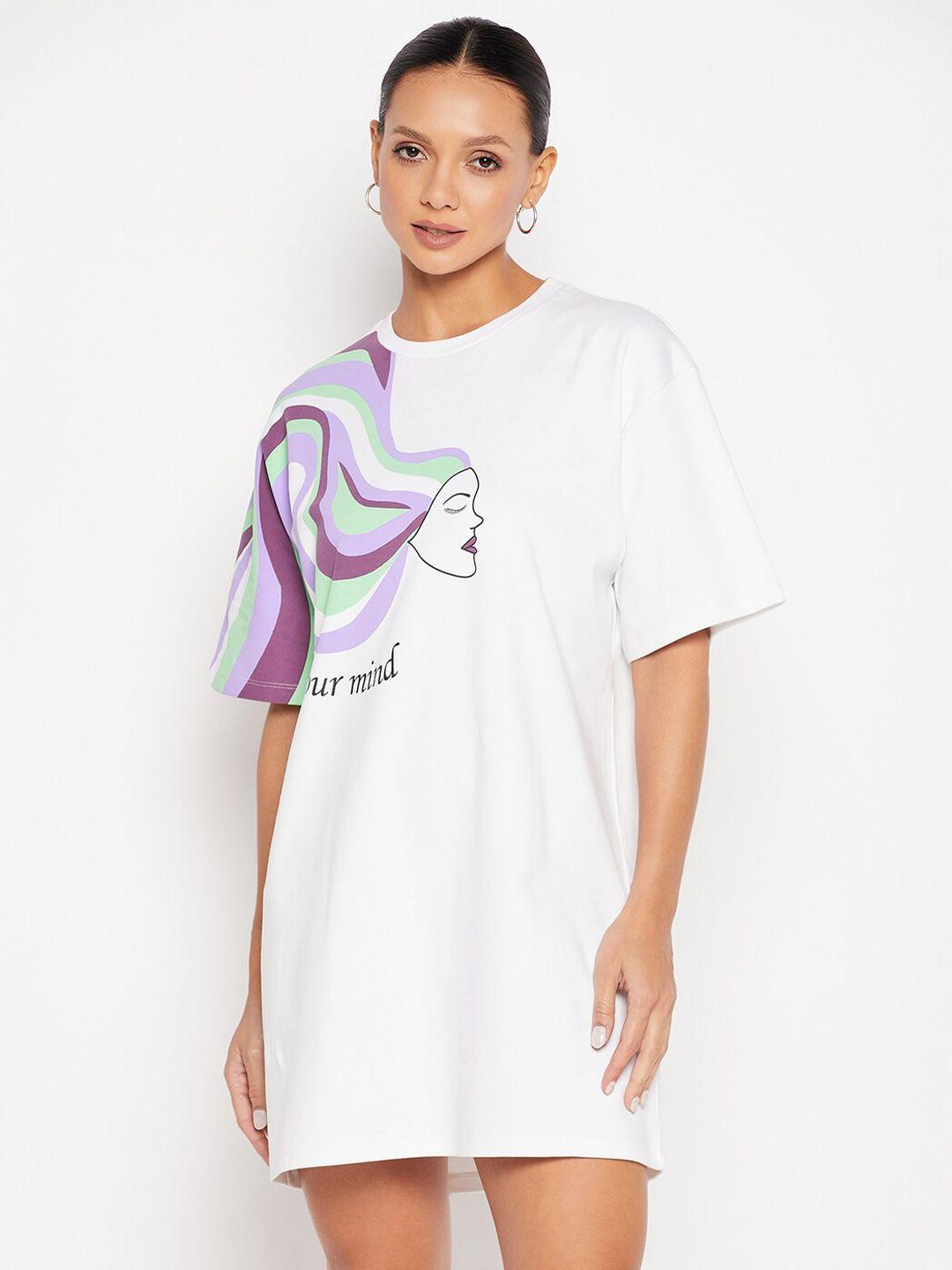 edrio graphic printed t-shirt dress