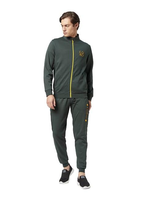 edrio green regular fit tracksuit