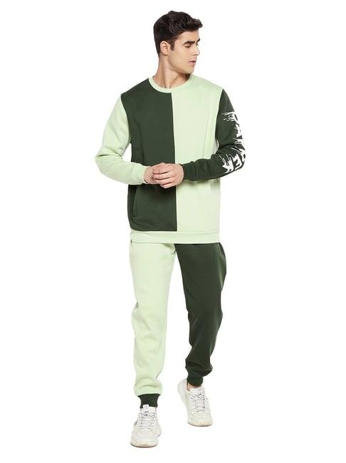 edrio green regular fit tracksuit