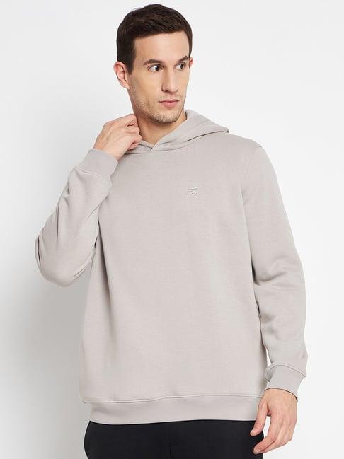 edrio grey relaxed fit hooded sweatshirt