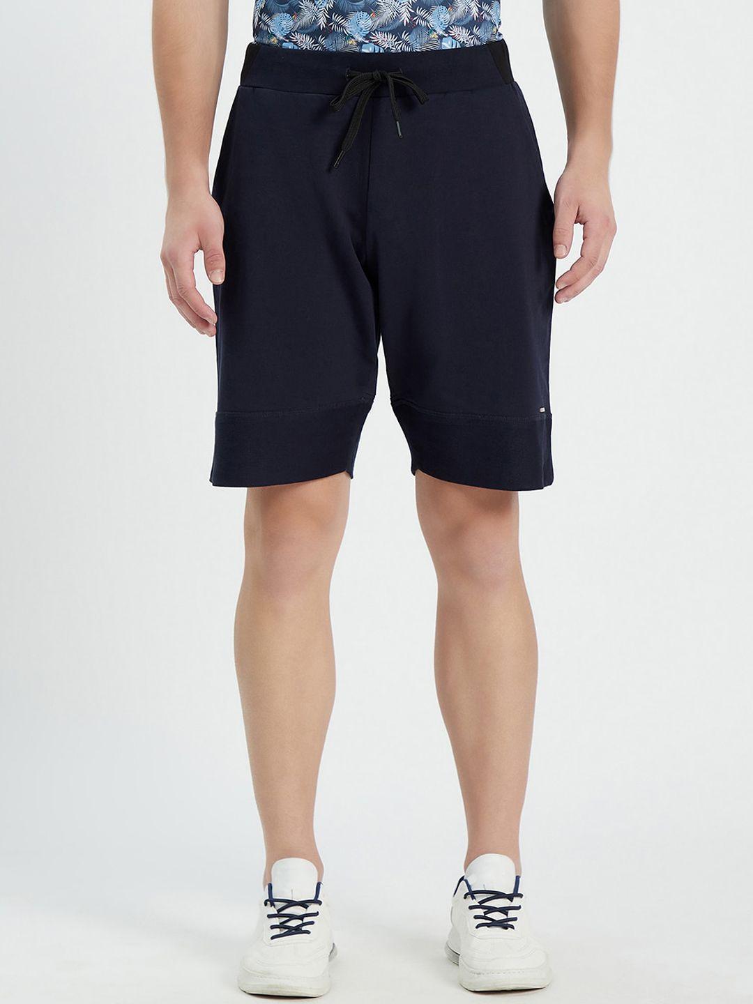 edrio men navy blue shorts