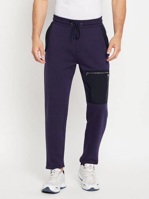 edrio navy blue relaxed fit trackpants