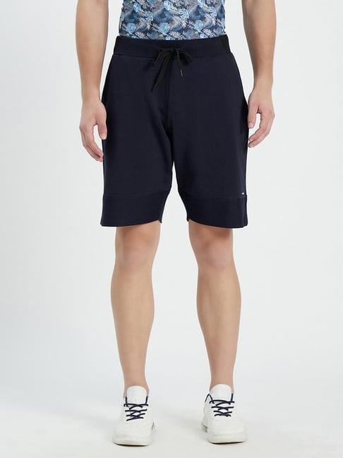 edrio navy regular fit shorts