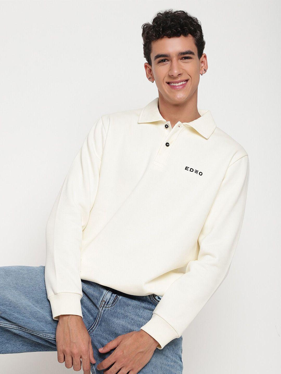 edrio polo collar long sleeves woollen t-shirt