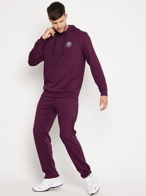 edrio purple regular fit tracksuit