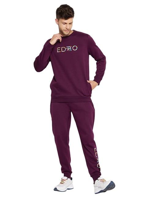 edrio purple regular fit tracksuit