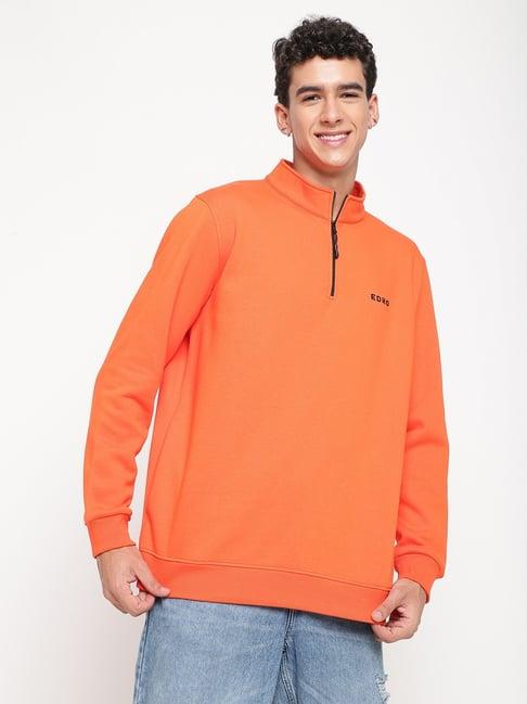 edrio red orange relaxed fit sweatshirt