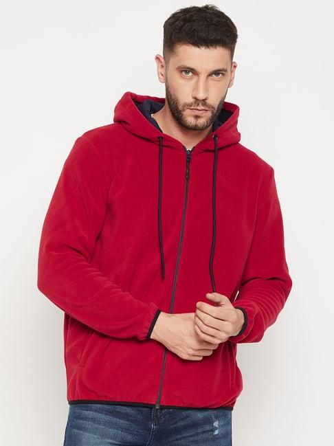 edrio red regular fit hooded sweatshirt