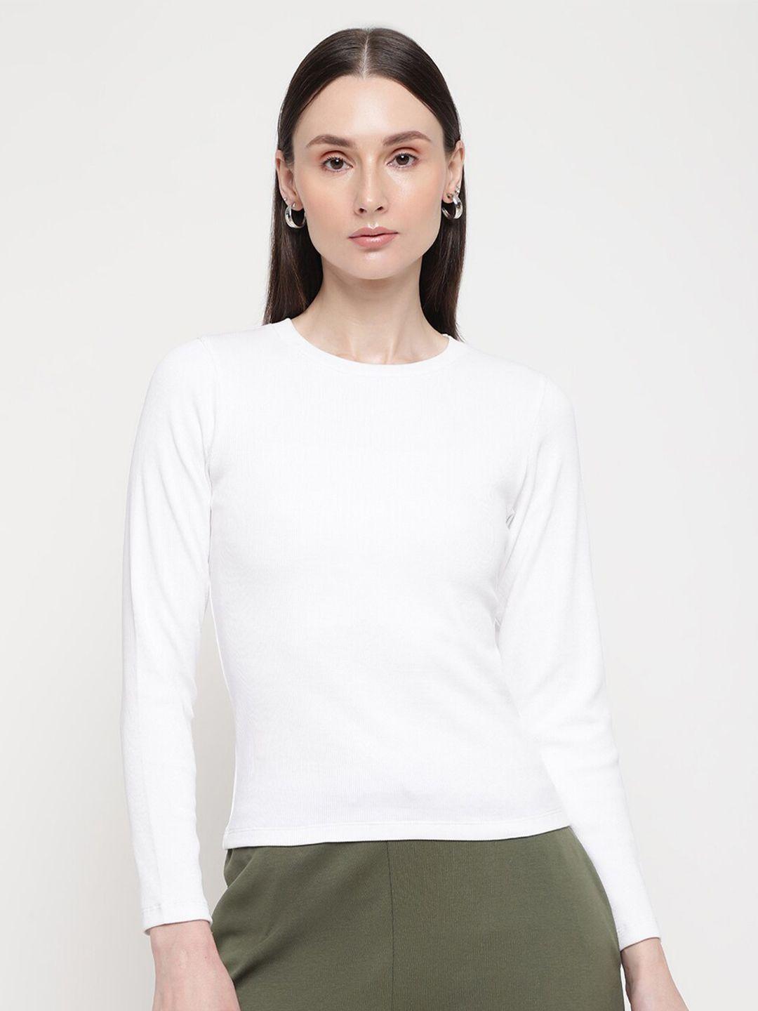 edrio round neck fitted top