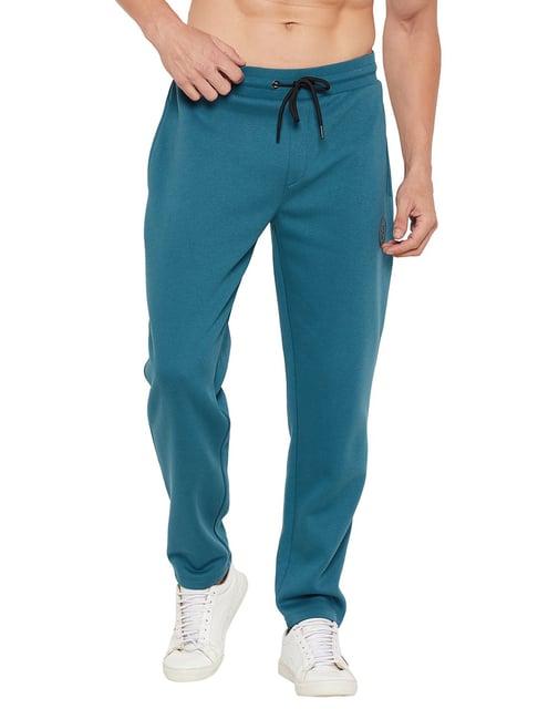 edrio teal regular fit trackpants