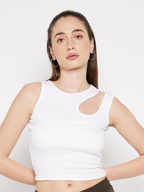 edrio white crop top