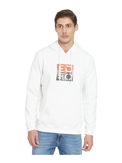 edrio white hooded sweatshirt