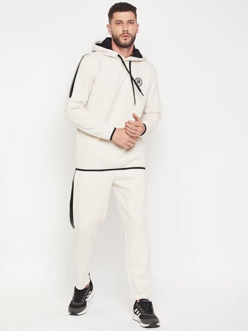 edrio white regular fit tracksuits