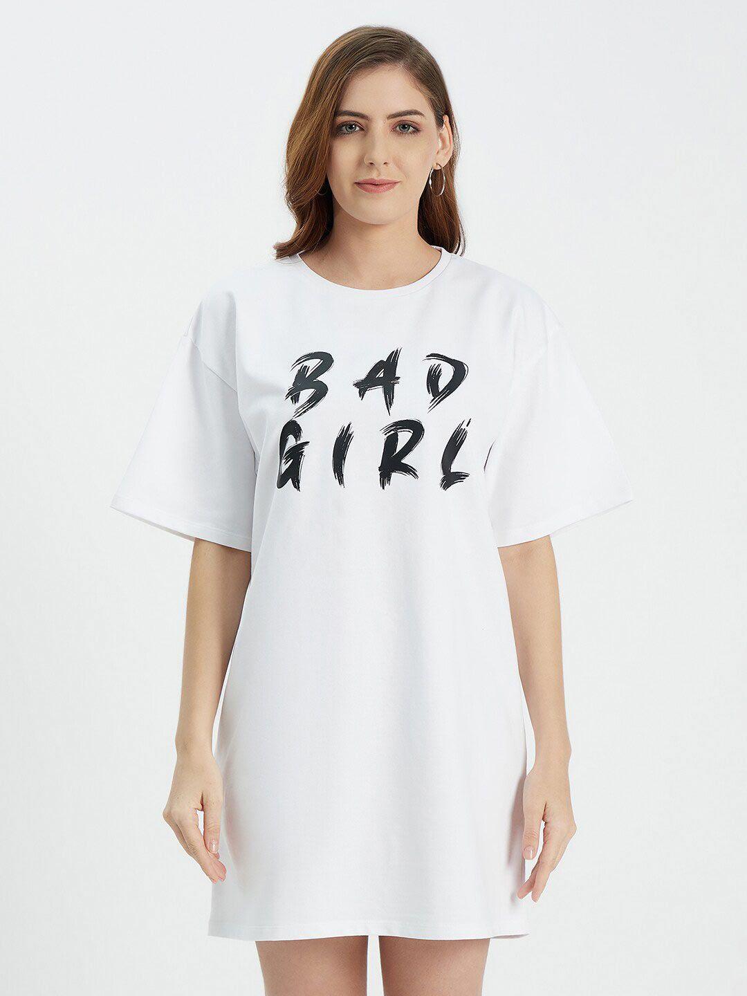 edrio white t-shirt dress