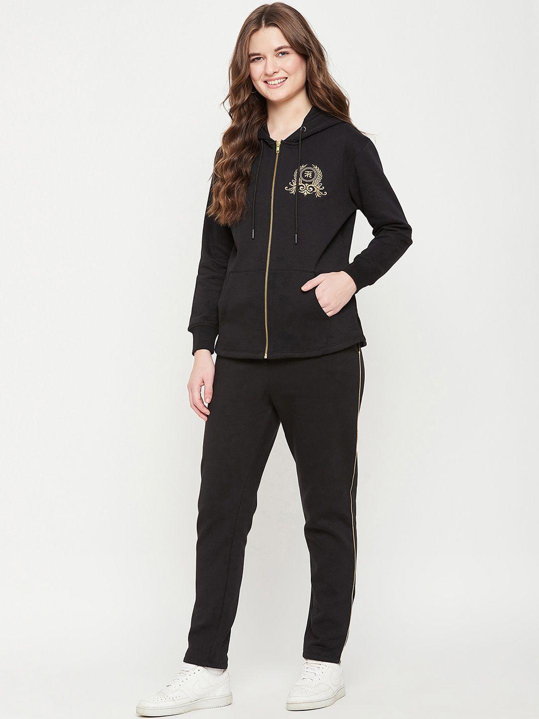 edrio women embroidered cotton tracksuits