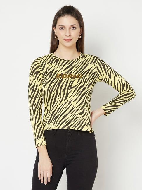 edrio yellow printed top