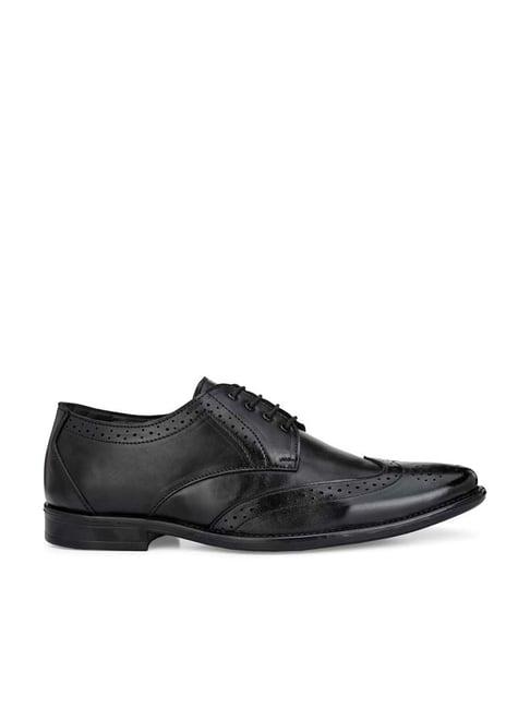 eego italy men's black brogue shoes